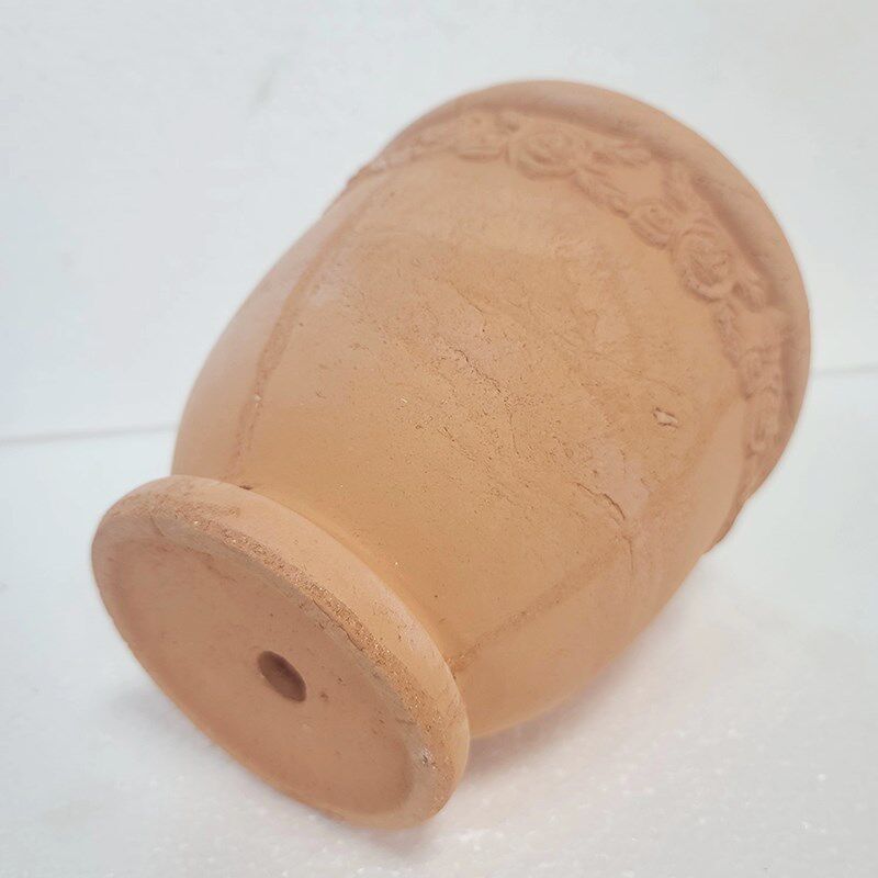 爱上花园丨园艺杂货 手压红陶花园装饰摆件花盆 玫瑰圆口杯型盆