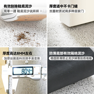 室外大门口丝圈地垫进门入户门垫轻奢防滑蹭土脚垫毯子家用可剪裁