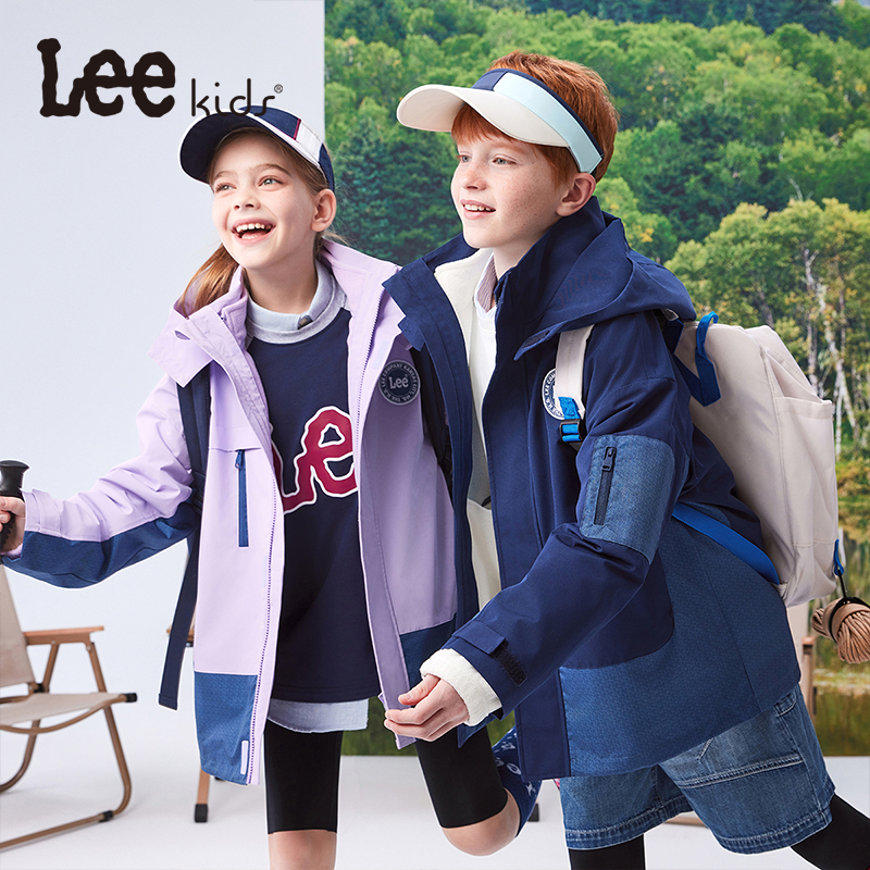Leekids男女童春季三合一外套