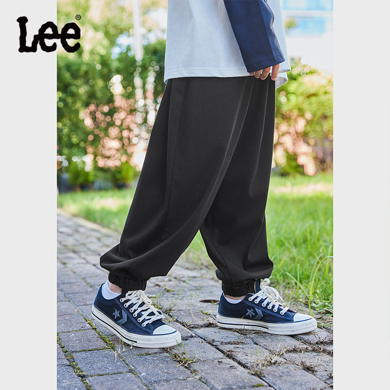 Lee Kids儿童牛仔裤男孩阔腿束脚长裤宽松帅气春秋季男童裤子