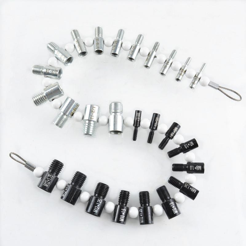 26PC圆头款螺丝螺母螺纹通止规 螺纹检测器 公制美制 45#钢