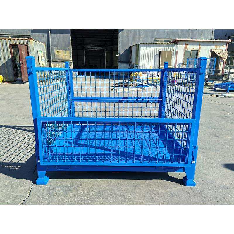 可折叠重型仓储笼铁筐物金属筐周转框喷塑蓝色可堆垛网箱量大便宜,3C数码配件,USB灯,淘宝优惠券,粉丝福利购,淘宝优惠卷
