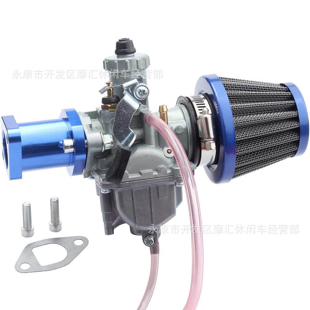 卡丁车212cc GX200 6.5hp CT200U KT196化油器进气管空滤VM22套件