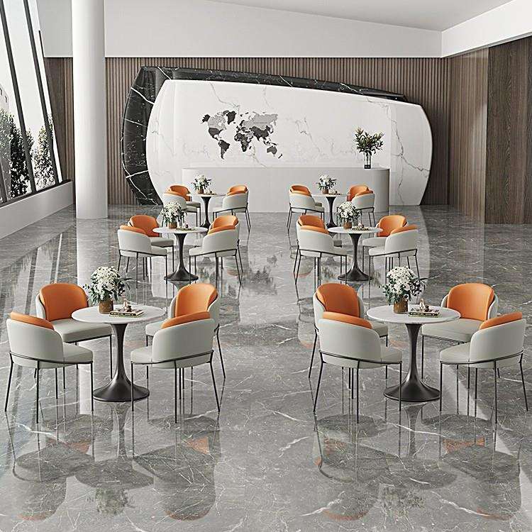 轻奢现代售楼处洽谈桌椅组合会客商务签约区营销中心休闲接待圆桌