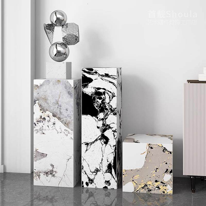 天然大理石雕塑底座摆件售楼部展示台商场石墩客厅落地基座底台,3C数码配件,USB灯,淘宝优惠券,粉丝福利购,淘宝优惠卷