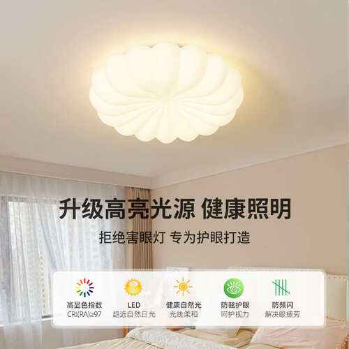 大观园卧室灯现代简约房间灯具创意温馨浪漫餐厅儿童房吸顶灯293L