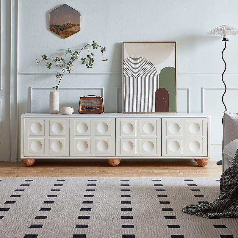 新款法式极简高款网红落地式电视柜现代主卧小户型家用长方形柜子