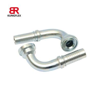KUNGFLEX 87692-08-08 90°SAE法兰 不锈钢扣压接头 6000PSI