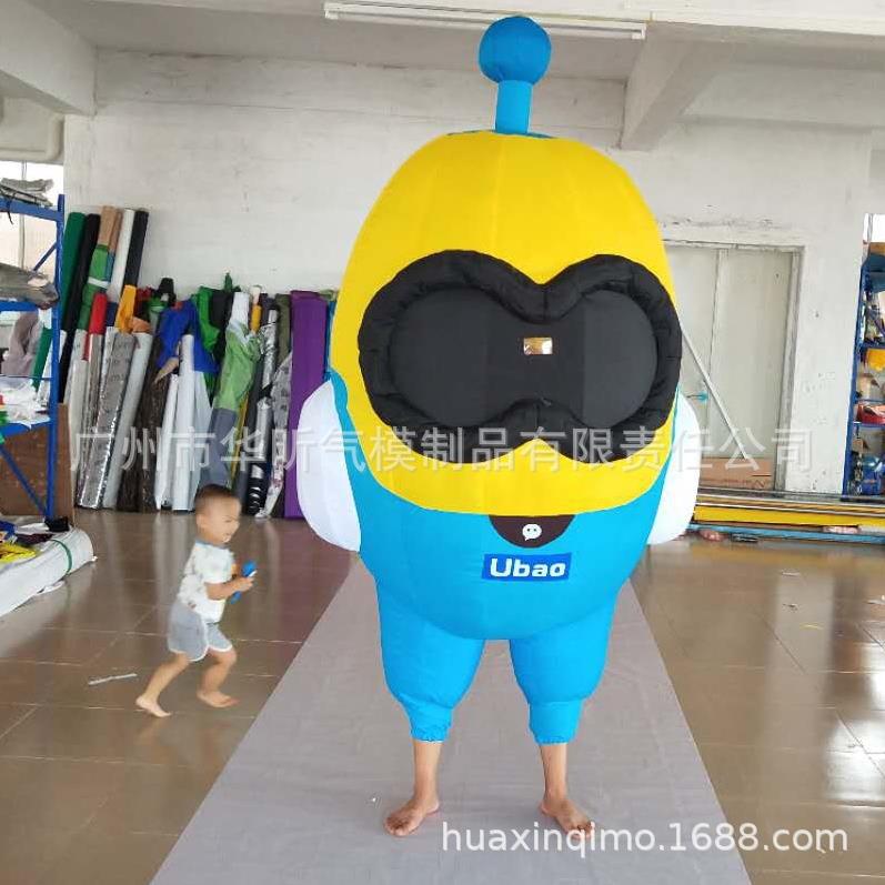 卡通气模 可爱优宝充气小人行走卡通 气模厂家