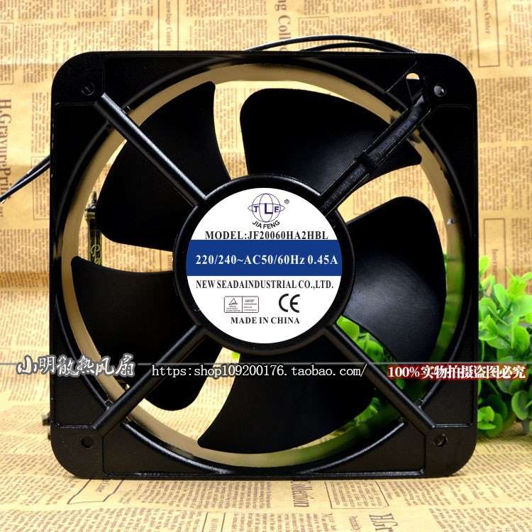 轴流风机 排风扇 200*200*60 JF20060HA2HBL AC220V 正方形风扇