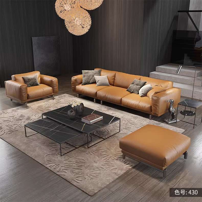 北欧轻奢现代设计师大平层别墅区售楼部会客区接待区等候区沙发