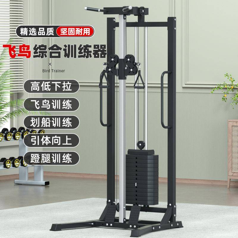 单边飞鸟龙门架家用小型力量健身夹胸多功能高低拉综合训练器划船