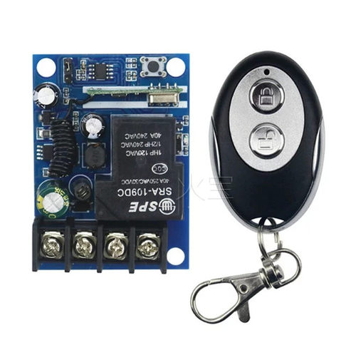 水滴金属两键遥控DC12V24v36V48V30A单路车灯喇叭灯具开关控制器