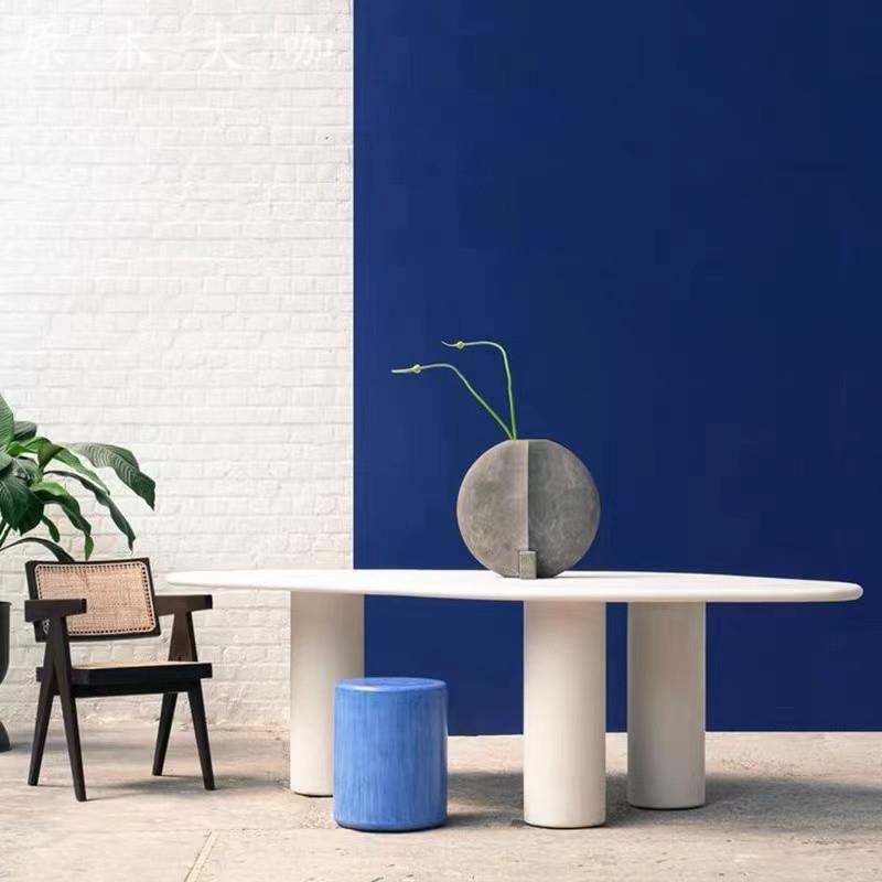 北欧现代不规则家用餐桌设计师异形咖啡桌极简风办公桌洽谈桌书桌