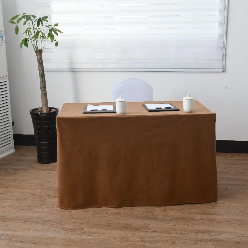 高档墨绿色台呢双层复合签到会议室桌布会议台裙会议台布桌套