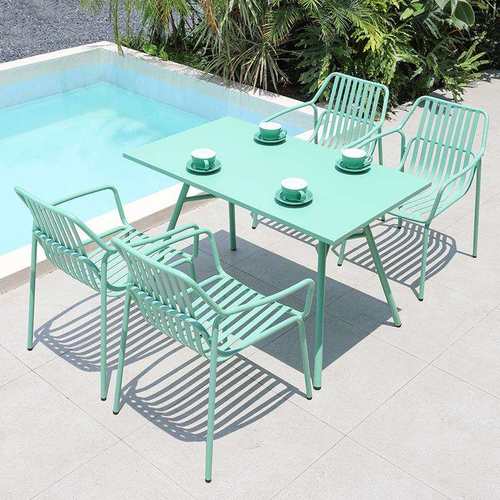 户外桌椅组合网红咖啡奶茶店外摆防水防晒室外露天花园阳台小桌椅