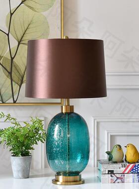 现代卧室床头灯时尚琉璃台灯新中式古典书房客厅装饰台灯T1087