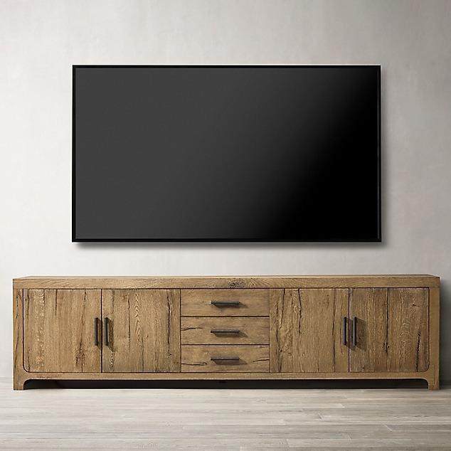 RH美式乡村出口带抽屉的法式现代面板4门客厅橡木实木储物电视柜,玩具/童车/益智/积木/模型,其它,淘宝优惠券,粉丝福利购,淘宝优惠卷