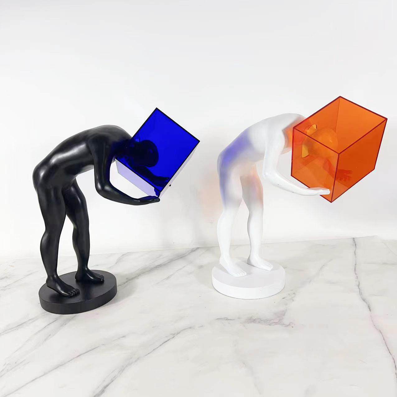 简约现代思想囚笼人物抽象雕塑工艺摆件样板房间客厅家居软装饰品,鲜花速递/花卉仿真/绿植园艺,割草机/草坪机,淘宝优惠券,粉丝福利购,淘宝优惠卷