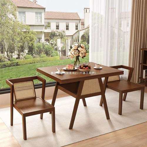阳台茶桌椅组合三件套家用客厅北欧实木一桌二椅小户型茶台泡茶桌