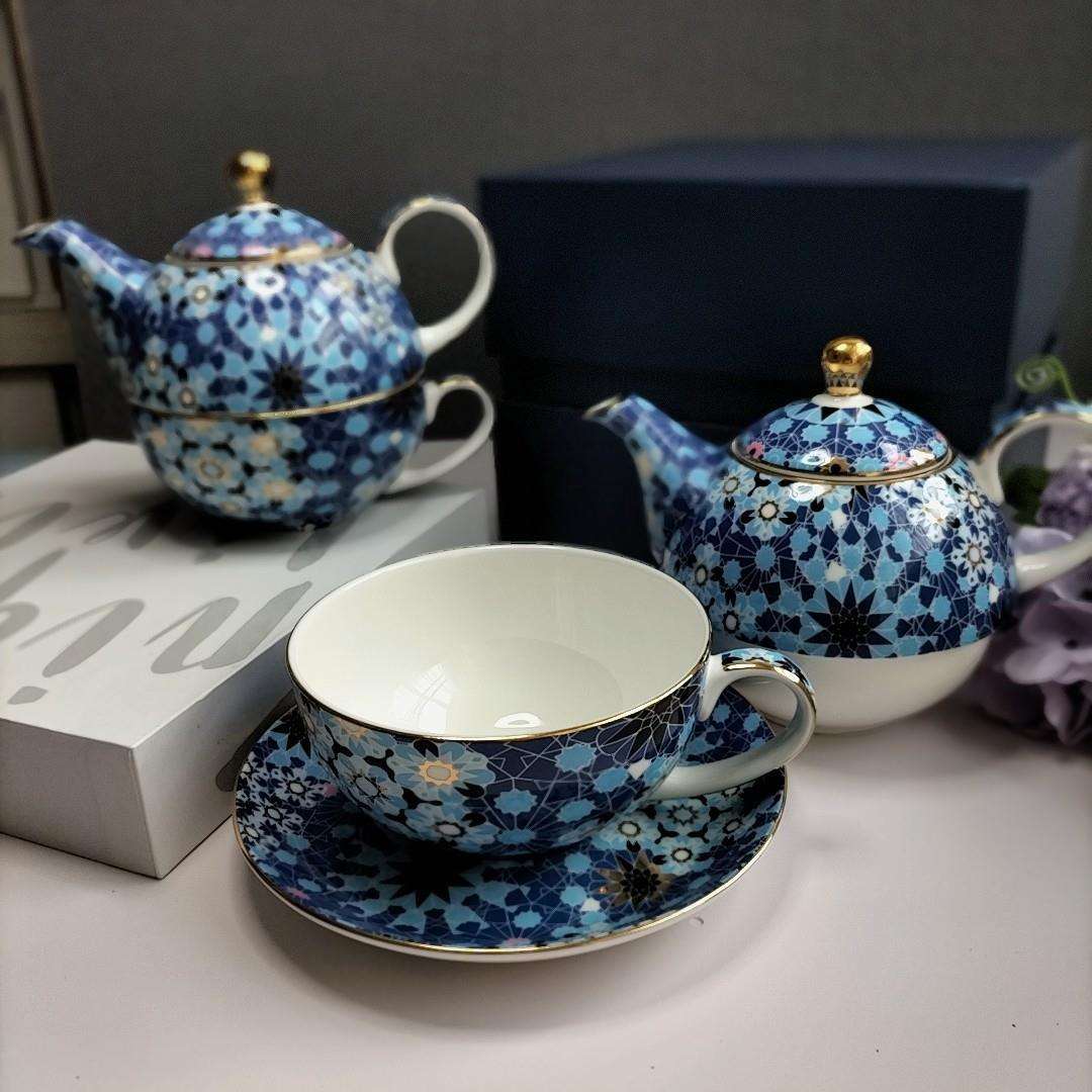 轻奢咖啡杯套装欧式小奢华骨瓷英式下午茶茶具茶杯子复古花茶杯