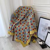 高级感春秋沙发盖毯小毛毯披肩车载航空毯子飞机汽车办公室午睡毯