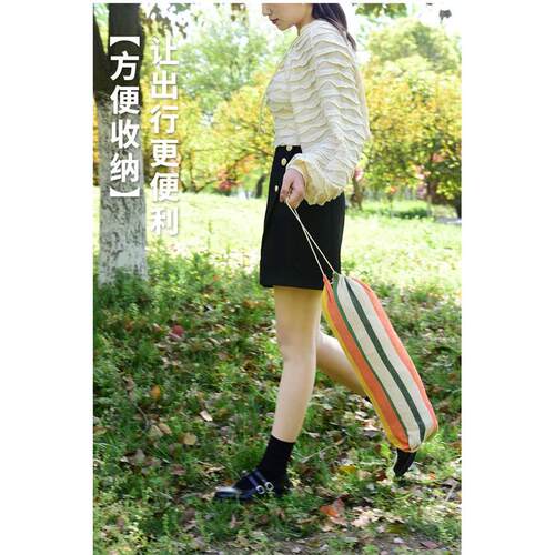 吊床户外秋千防侧翻加厚帆布吊椅野外露营单人双人摇篮摇床加固款