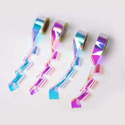 炫彩膜幻彩镭射纸滴胶手工婚庆装饰七彩玻璃纸贴膜透光透明彩色贴