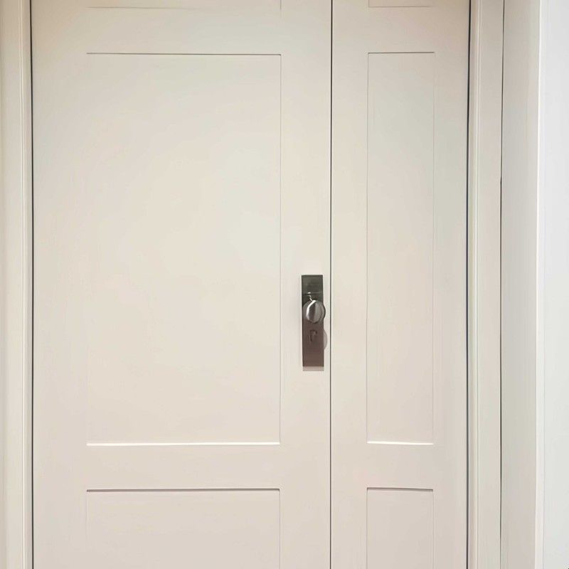 依佰利拉丝不锈钢球形锁连体双开门锁室内房门卧室银色静音门把手图片