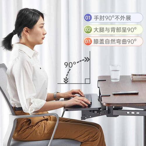 SANWA桌下升降式键盘托架免打孔 桌面延伸可收缩轨道黑色CTKB0100