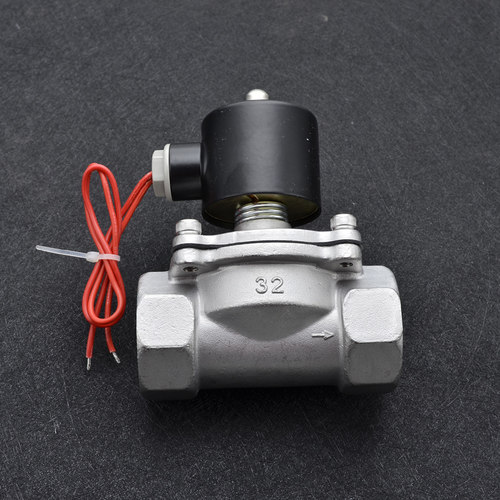 304不锈钢电磁开关阀2w不锈钢水阀气阀电磁阀常闭220v24v12v DN20