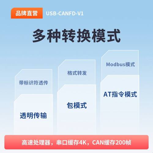 【泥人科技】工业隔离USB转CANFD转换器模块CAN总线分析仪调试器