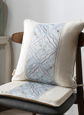 溪秀映像 抱枕靠枕腰枕布艺轻奢绣花简约现代欧式新中式沙发客厅