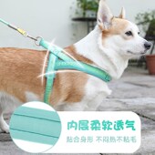 狗狗牵引绳遛狗胸背带可调节大中小型犬狗绳柯基专用马鞍型狗链子