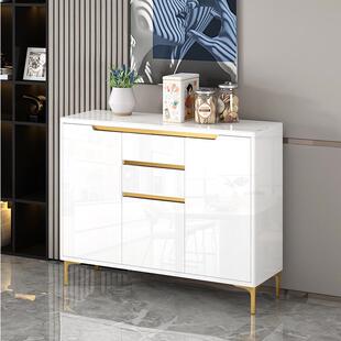 轻奢餐边柜超薄简约现代多功能家用大容量客厅茶水柜酒柜厨房碗柜