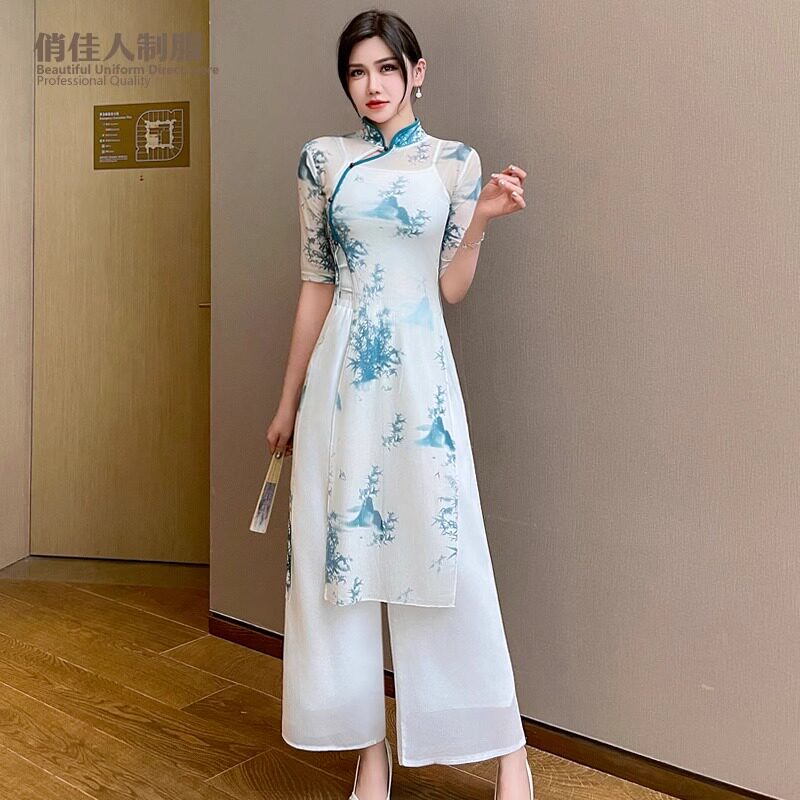 速发作夏师足疗足浴工春服禅休养生意闲会所高级技师裤裙套装