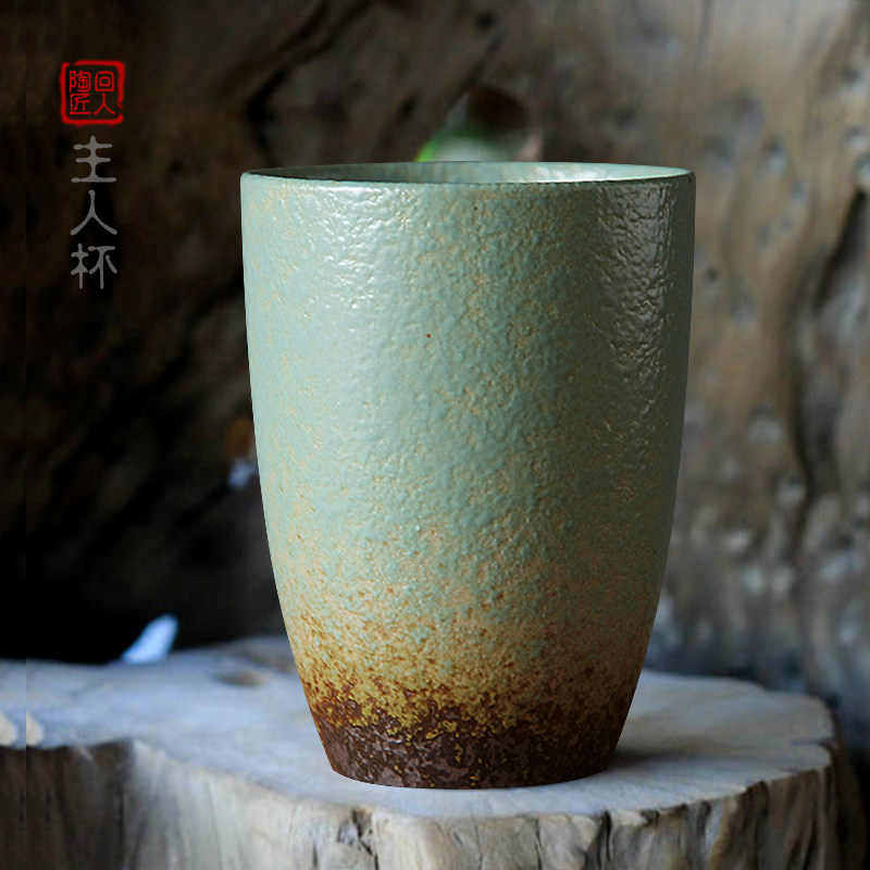 速发创意个性陶瓷杯子功夫茶杯个人杯主人杯日式杯茶具品茗杯复古
