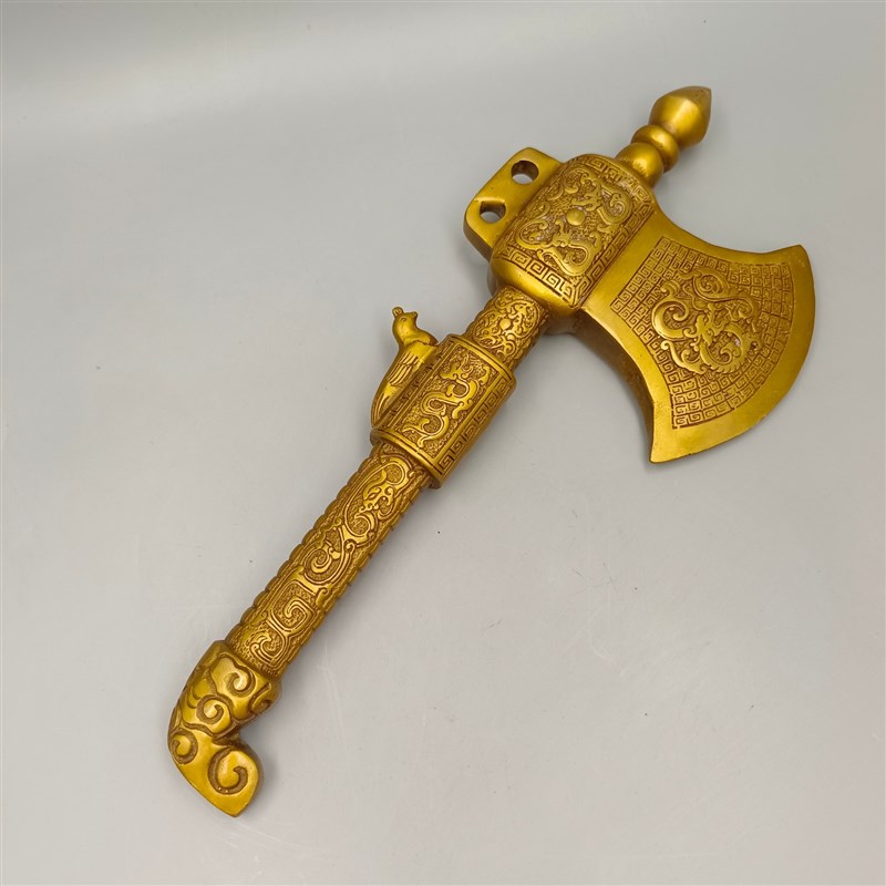 速发黄铜仿鸽古玩铜器工艺品和平古铜斧头摆件家居装饰创意礼品工