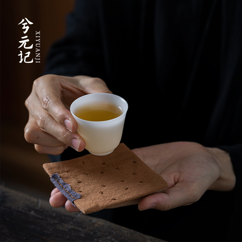 速发老土布防垫手工布艺杯茶茶杯垫家用茶具隔热垫功夫烫道
