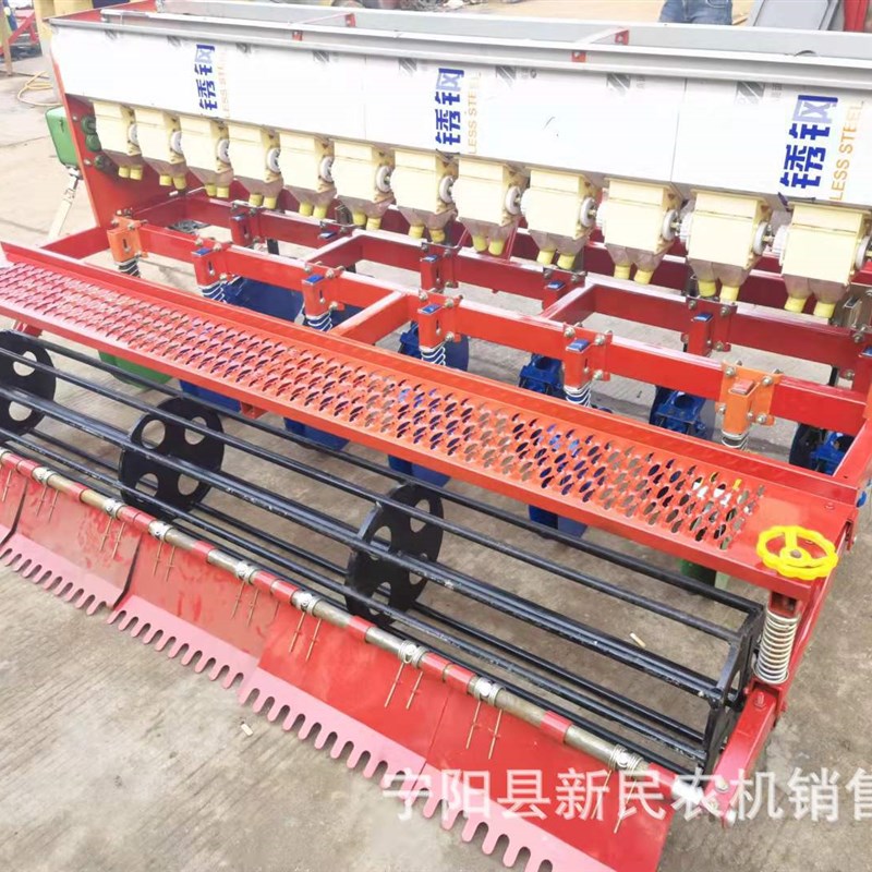 速发12行圆盘式可麦播种机带施肥箱菜以加打埂器谷子高粱油小种植