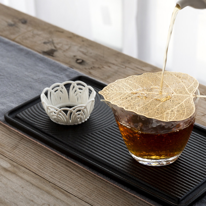 速发黄铜茶提叶菩漏 茶滤 功夫茶具配件 分茶 过滤网器创意