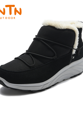 防寒冬季保暖防水厚底东北羊毛加绒女士哈尔滨短靴雪地靴棉鞋靴子