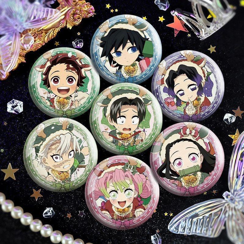 鬼灭之刃圣诞系列双闪吧唧无一郎