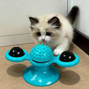 猫玩具自嗨解闷宠物风车转盘磨牙逗猫棒居家小猫咪玩具消耗体力