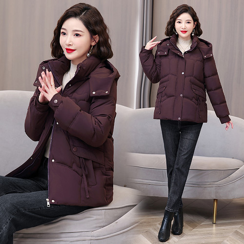 中年妈妈冬装羽绒棉服洋气2025中老年女装冬季气质加厚外套女棉衣