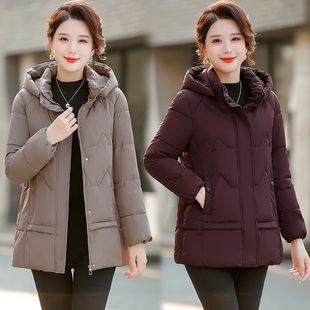 加厚中长款 妈妈冬装 大码 外套中老年女装 棉袄棉衣 羽绒棉服2025新款