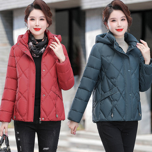 妈妈冬装羽绒棉服2025新款外套中老年女装加厚大码短款棉袄棉衣女