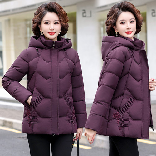 新款冬季棉服女短款2025洋气妈妈装棉袄外套中老年时尚大码棉衣女