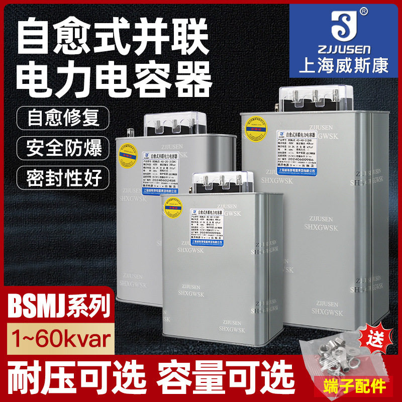 上海威斯康补偿并联电力电容器BSMJ0.45-20-3 30-3 40 50 15Kvar