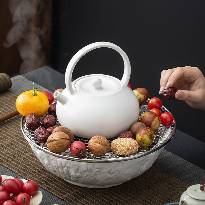 煮茶炉家用围炉养生陶瓷茶壶新款功夫中式蒸煮泡茶器具全套装室内